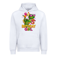 White 5 rd birthday girl t rex pink Urban Hoodie - CowGirlArtShop