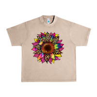 French Oak tie dye leopard sunflower Urban Heavy Tee - Artiststas