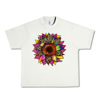 Pistachio tie dye leopard sunflower Urban Heavy Tee - Artiststas