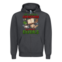 Smoke all i want for christmas is more books Zipper Hoodie - MaliasSmallBusiness