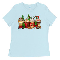 Baby Blue lumberjack coffee cups Ladies Tee - Zillion Design Studio