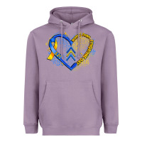 Lavender world down syndrome day heart Heavyweight Hoodie - Artiststas