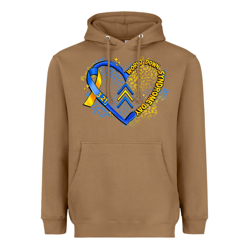 World Down Syndrome Day Heart Heavyweight Hoodie by Artiststas | Teevron
