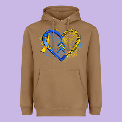 World Down Syndrome Day Heart Heavyweight Hoodie Designed By Artiststas