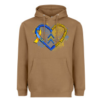 Toasted Coconut world down syndrome day heart Heavyweight Hoodie - Artiststas