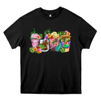 Black tropical coffee cups Heavy Core Tee - Zillion Design Studio