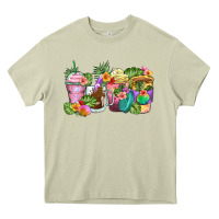 Mossy tropical coffee cups Heavy Core Tee - Zillion Design Studio
