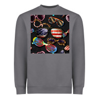 Storm 4th of july glasses  seamless pattern Heavyweight Sweatshirt - BundleAndBundleShop
