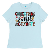 Baby Blue christmas spirit activate Ladies Tee - JahusDesignShop