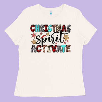Christmas Spirit Activate Ladies Tee Designed By Jahusdesignshop