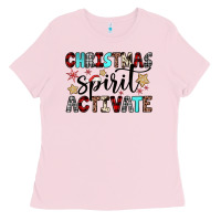 Bubblegum Pink christmas spirit activate Ladies Tee - JahusDesignShop