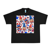 4th Of July Patriotic Gnome Seamless Pattern Urban Heavy Tee | Teevron