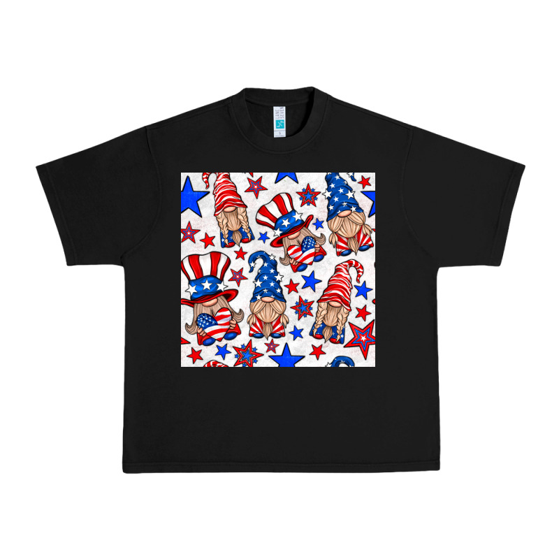 4th Of July Patriotic Gnome Seamless Pattern Urban Heavy Tee by BundleAndBundleShop | Teevron