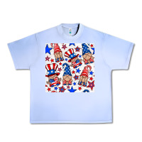 Grape Ice 4th of july patriotic gnome seamless pattern Urban Heavy Tee - BundleAndBundleShop
