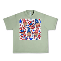 Oil Green 4th of july patriotic gnome seamless pattern Urban Heavy Tee - BundleAndBundleShop