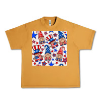 Peanut Butter 4th of july patriotic gnome seamless pattern Urban Heavy Tee - BundleAndBundleShop