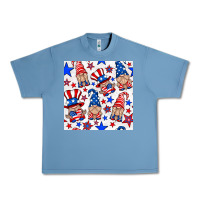 Pebble Blue 4th of july patriotic gnome seamless pattern Urban Heavy Tee - BundleAndBundleShop