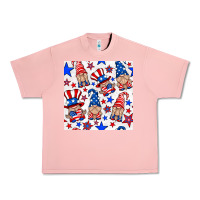 Salmon 4th of july patriotic gnome seamless pattern Urban Heavy Tee - BundleAndBundleShop