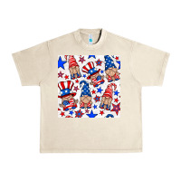 Sandshell 4th of july patriotic gnome seamless pattern Urban Heavy Tee - BundleAndBundleShop