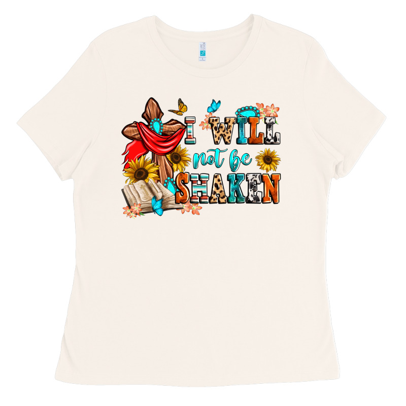 I Will Not Be Shaken Ladies Tee by Zillion Design Studio | Teevron