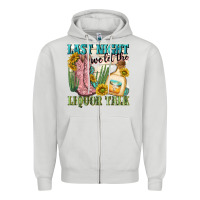 Dove Grey last night we let the liquar talk Zipper Hoodie - NancyCooperArtShop