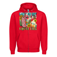 Red last night we let the liquar talk Zipper Hoodie - NancyCooperArtShop
