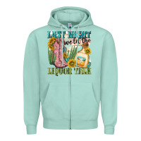 Seafoam last night we let the liquar talk Zipper Hoodie - NancyCooperArtShop