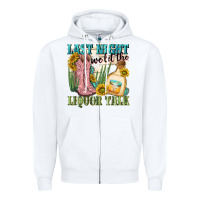 White last night we let the liquar talk Zipper Hoodie - NancyCooperArtShop
