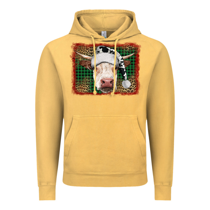 Merry Christmas Hereford Cow With Background Vintage Hoodie by RanaPortraitStore | Teevron