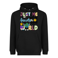 Black just me and my anxiety against the world Heavyweight Hoodie - Artiststas