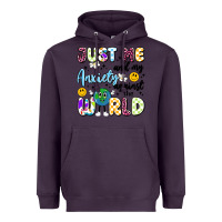 Plum just me and my anxiety against the world Heavyweight Hoodie - Artiststas