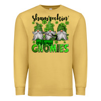 Antique Gold shamrockin' with my gnomies st patrick's day Premium Sweatshirt - Jasminsmagicworld