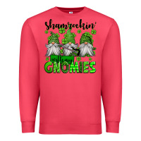 Cardinal shamrockin' with my gnomies st patrick's day Premium Sweatshirt - Jasminsmagicworld