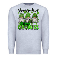 Heather Grey shamrockin' with my gnomies st patrick's day Premium Sweatshirt - Jasminsmagicworld