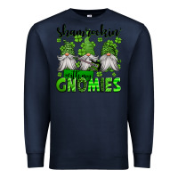 Navy shamrockin' with my gnomies st patrick's day Premium Sweatshirt - Jasminsmagicworld