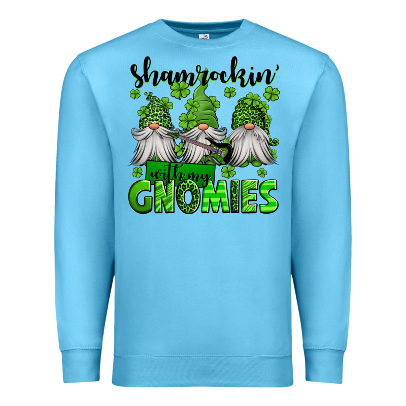 Shamrockin' With My Gnomies St Patrick's Day Premium Sweatshirt by Jasminsmagicworld | Teevron