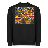 Black bulldozer camouflage american flag Heavyweight Sweatshirt - Artiststas
