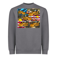 Storm bulldozer camouflage american flag Heavyweight Sweatshirt - Artiststas