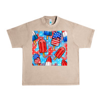 French Oak 4th of july popsicle seamless pattern Urban Heavy Tee - BundleAndBundleShop