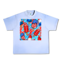 Grape Ice 4th of july popsicle seamless pattern Urban Heavy Tee - BundleAndBundleShop