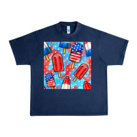 4th Of July Popsicle Seamless Pattern Urban Heavy Tee | Teevron