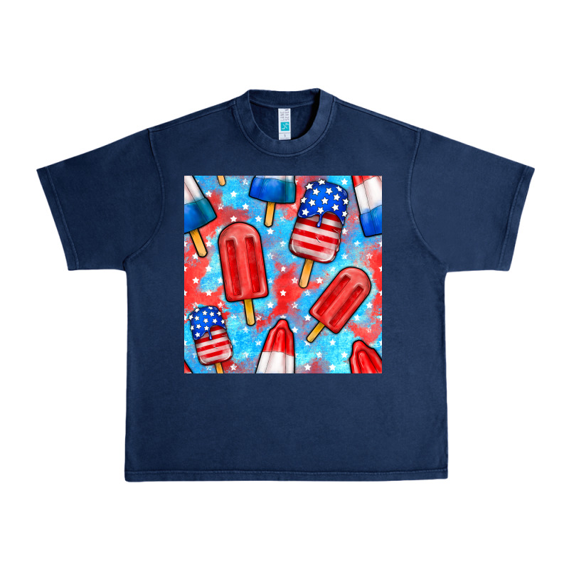 4th Of July Popsicle Seamless Pattern Urban Heavy Tee by BundleAndBundleShop | Teevron