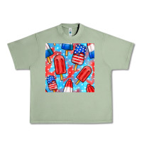 Oil Green 4th of july popsicle seamless pattern Urban Heavy Tee - BundleAndBundleShop