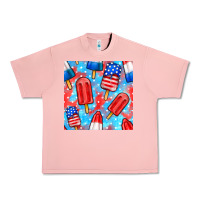 Salmon 4th of july popsicle seamless pattern Urban Heavy Tee - BundleAndBundleShop