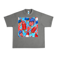 Tornado 4th of july popsicle seamless pattern Urban Heavy Tee - BundleAndBundleShop