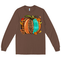Chestnut Fall leopard pumpkin Long Sleeve Tee - NancyCooperArtShop
