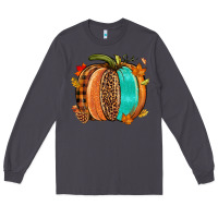 Smoke Fall leopard pumpkin Long Sleeve Tee - NancyCooperArtShop