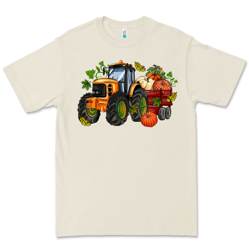 Fall Tractor With Pumpkin Premium Tee by AdoDesignShop | Teevron