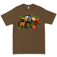 Cacao fall tractor with pumpkin Premium Tee - AdoDesignShop
