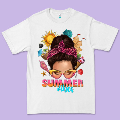 Summer Vibes Messy Bun Tbw Premium Tee Designed By Texasbilliewilder